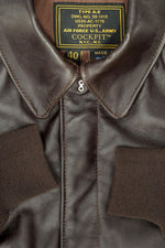 A-2 leather bomber jacket made in USA - Image n°2