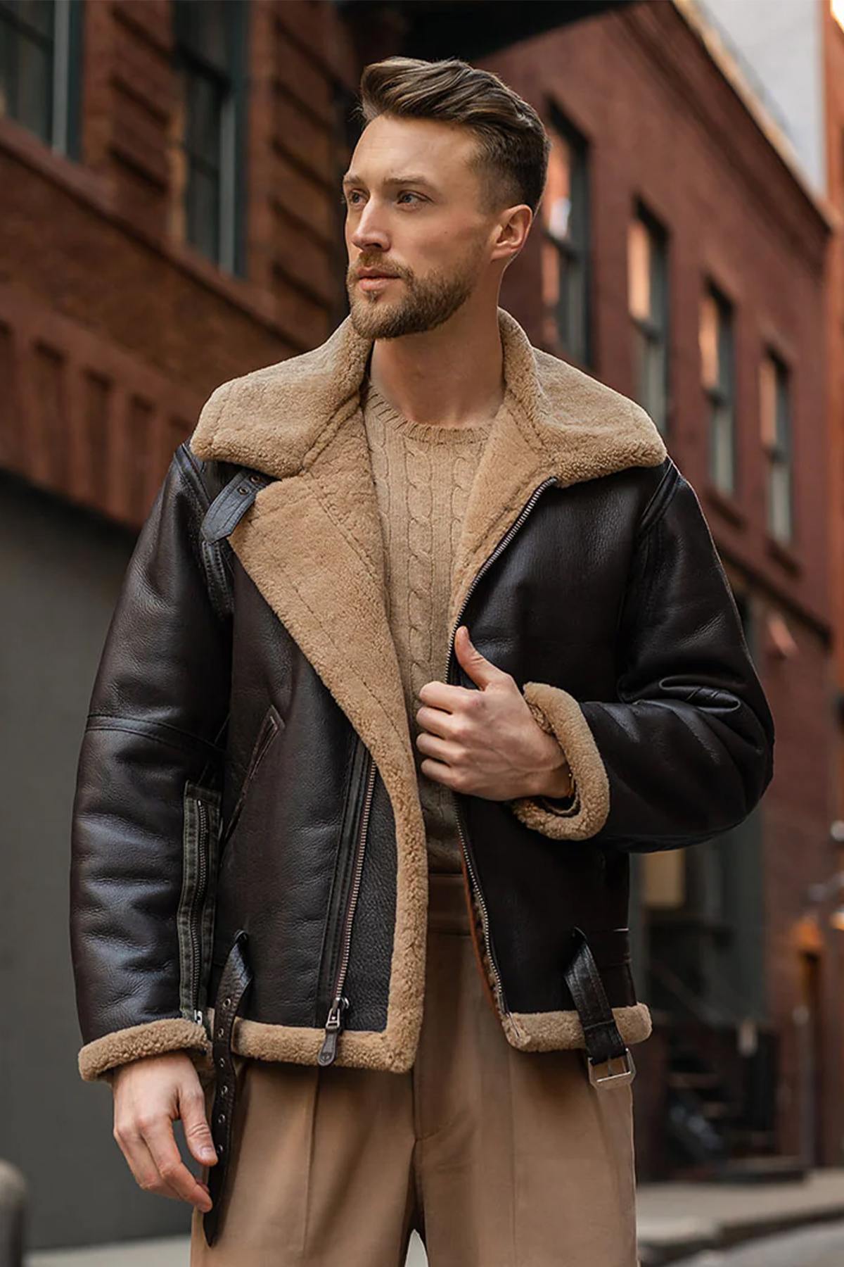 Royal Air Force Shearling Bomber Jacket - Image n°1