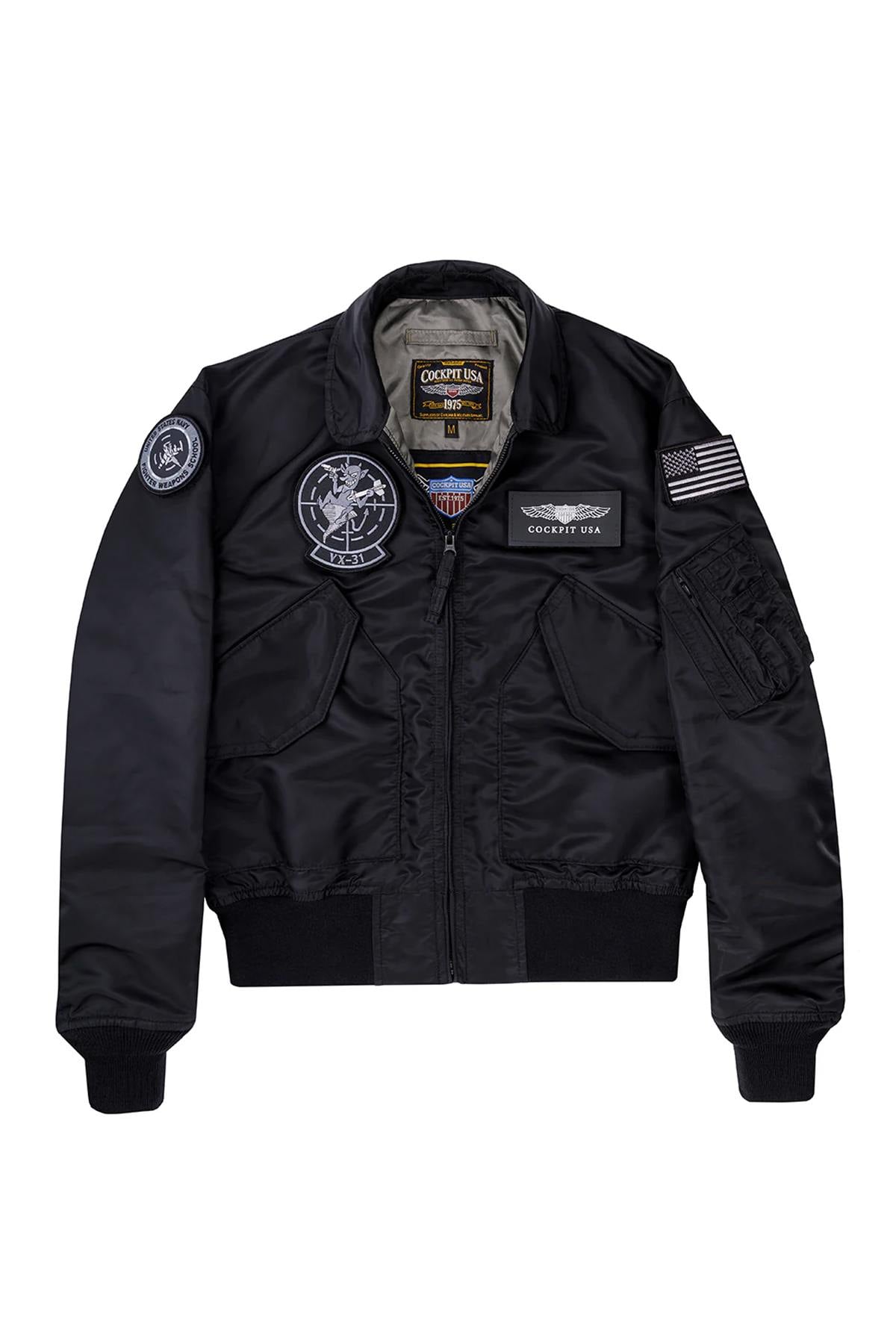 Top Gun Black Nylon Bomber Jacket - Image n°3