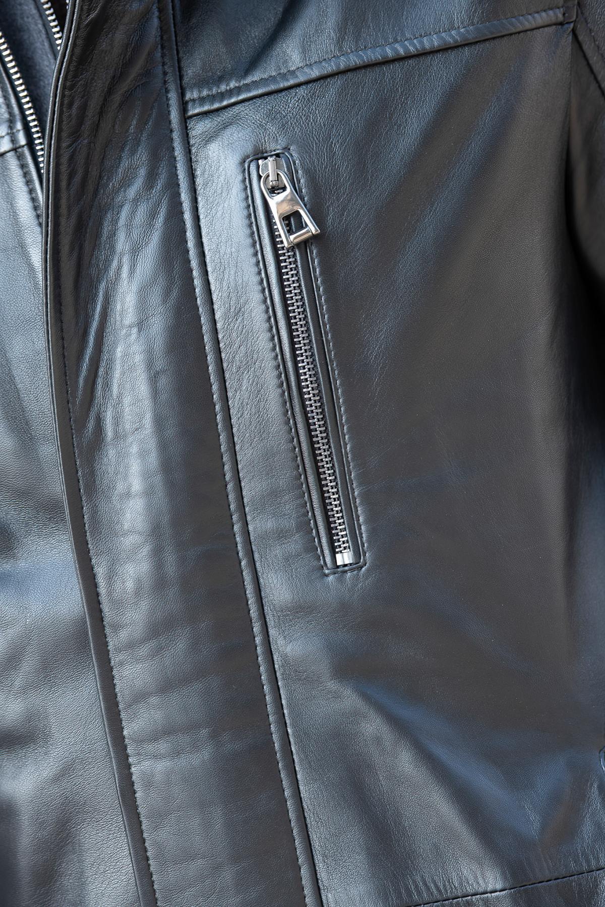 Black lambskin jacket by Cityzen, lightweight and timeless. - Image n°4