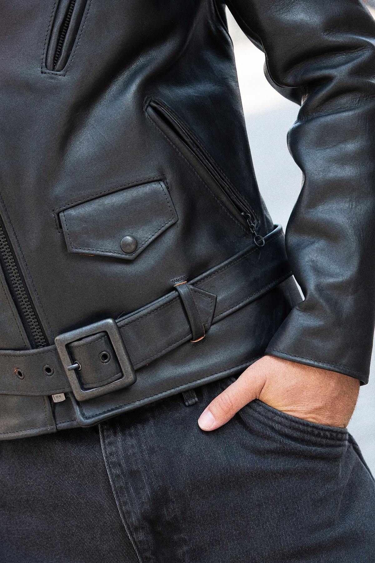 Schott's P613S One Star: rigid Horween cowhide, 25", built to last. - Image n°7