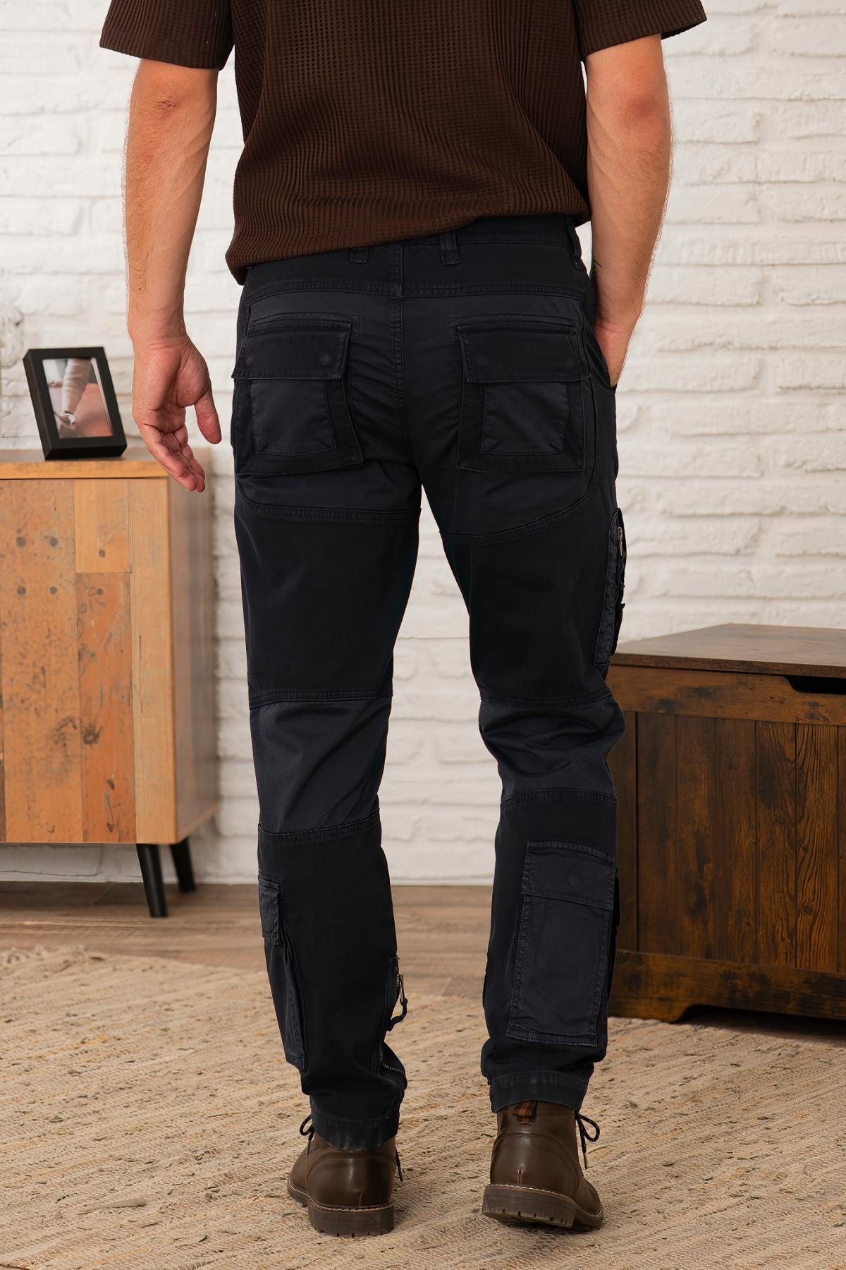 Navy blue anti-G trousers for men - Image n°3