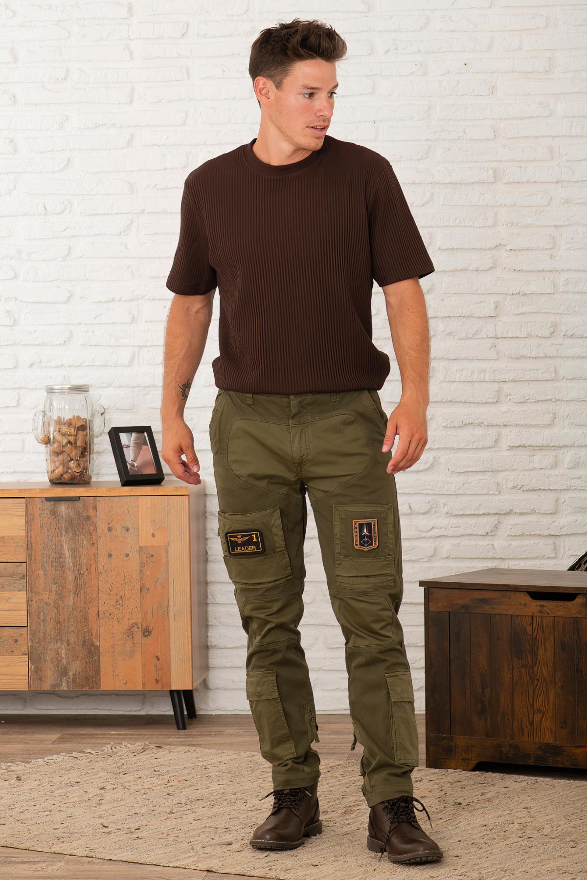 Dark olive green anti-G trousers for men - Image n°4