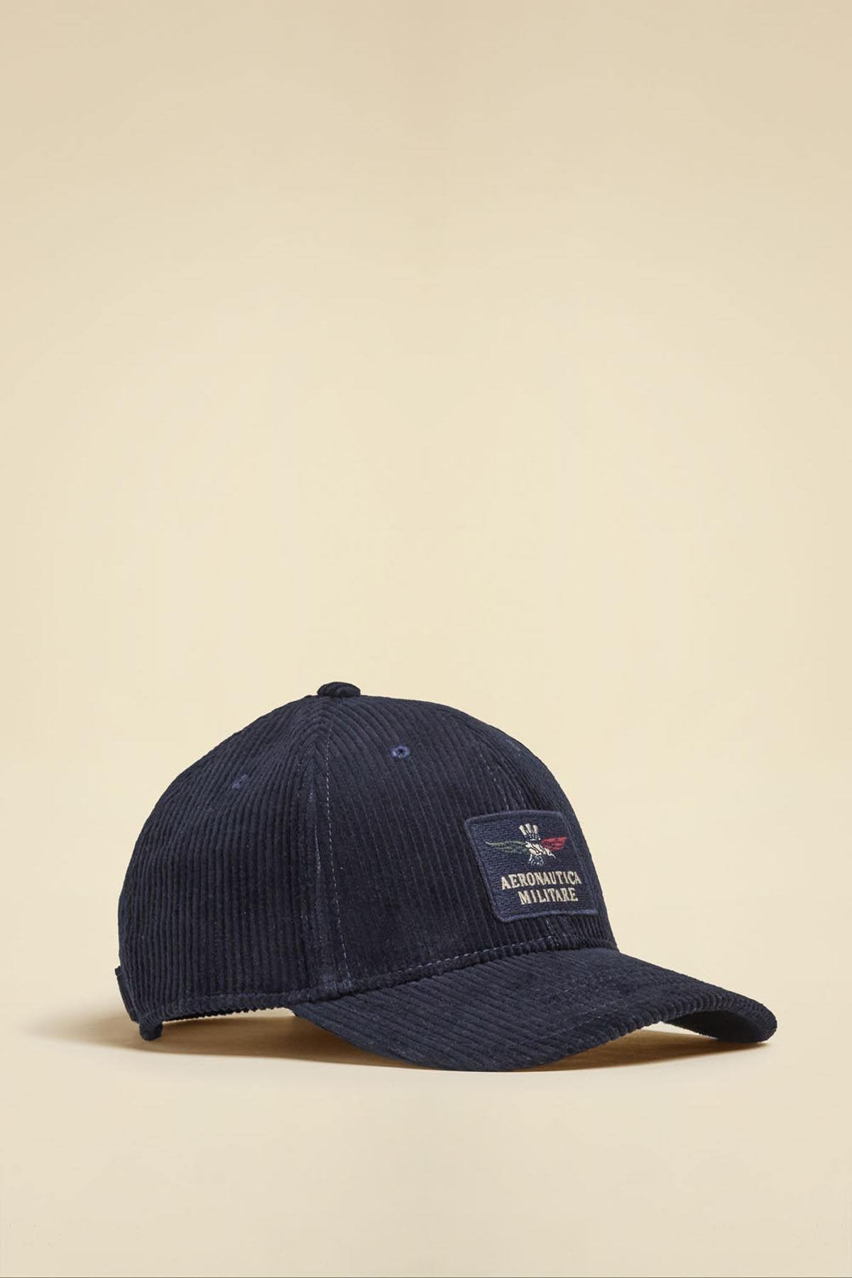 Blue corduroy cap - Image n°1