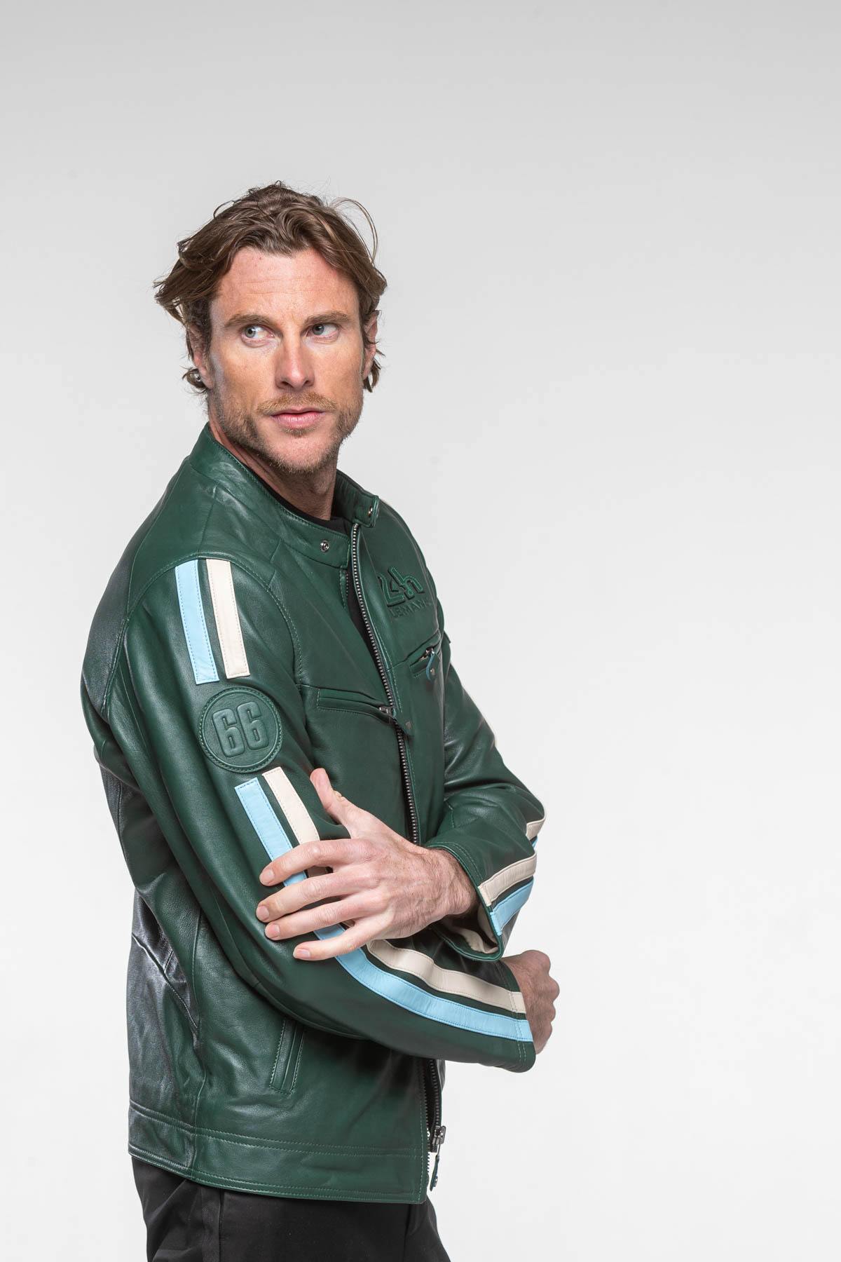 Le Mans 66 green leather jacket - Image n°4