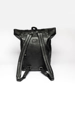Black leather backpack - Image n°3