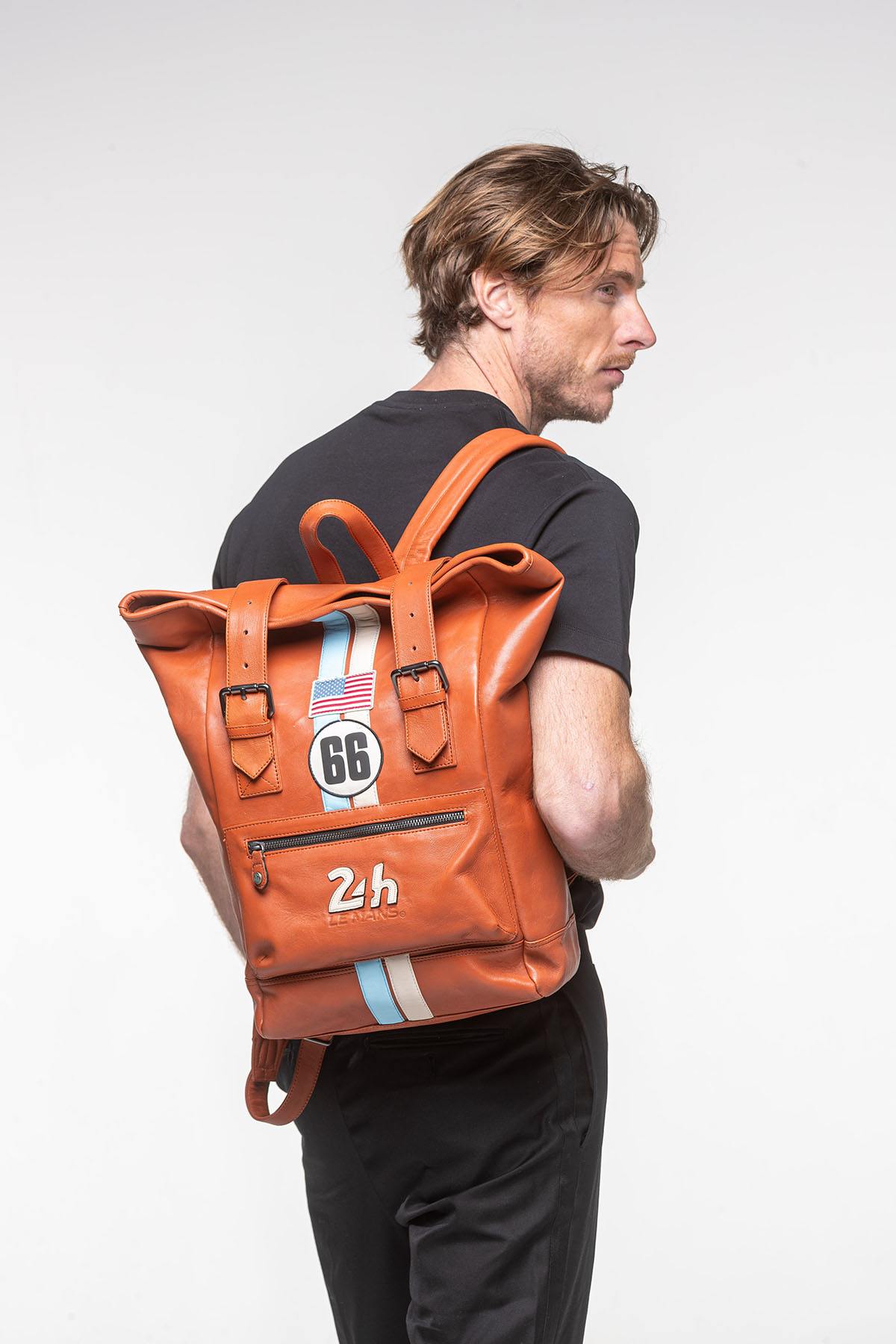 24h Le Mans rust orange backpack - Image n°1
