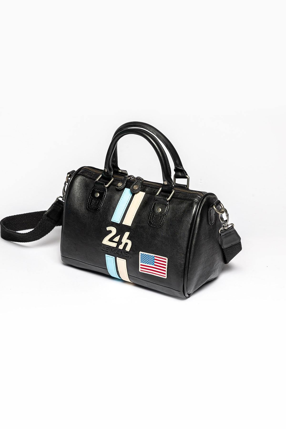 24 Hours of Le Mans black leather handbag - Image n°4
