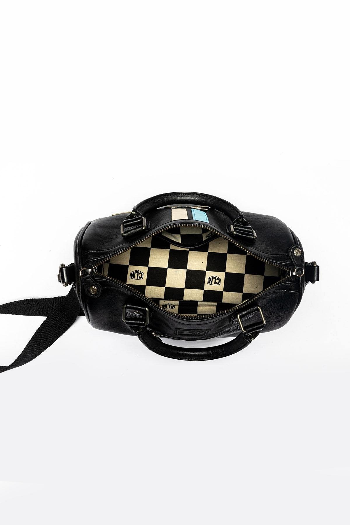 24 Hours of Le Mans black leather handbag - Image n°3