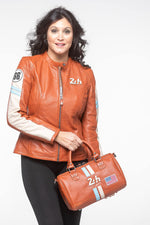 Orange racing handbag for women - Image n°2
