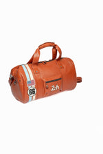 Orange racing leather bag licensed by 24 Hours of Le Mans - Image n°2