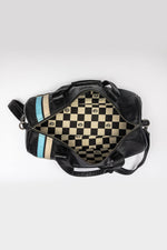 Black leather racing duffel bag - Image n°4