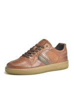 Brown leather trainers - Image n°1