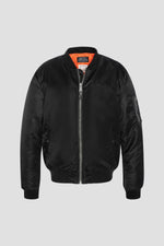 Black nylon bomber jacket - Image n°1