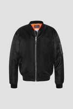 Black nylon bomber jacket - Image n°1
