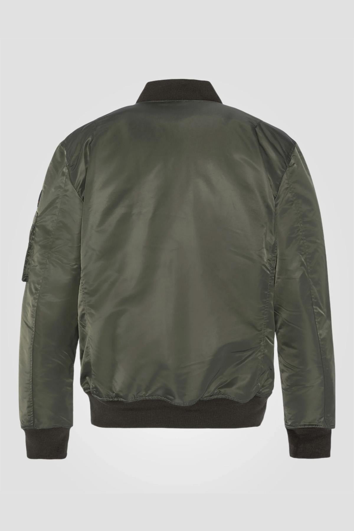 Khaki nylon bomber jacket - Image n°8