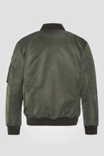 Khaki nylon bomber jacket - Image n°2