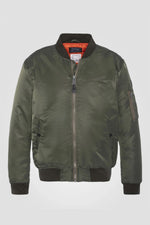 Khaki nylon bomber jacket - Image n°1