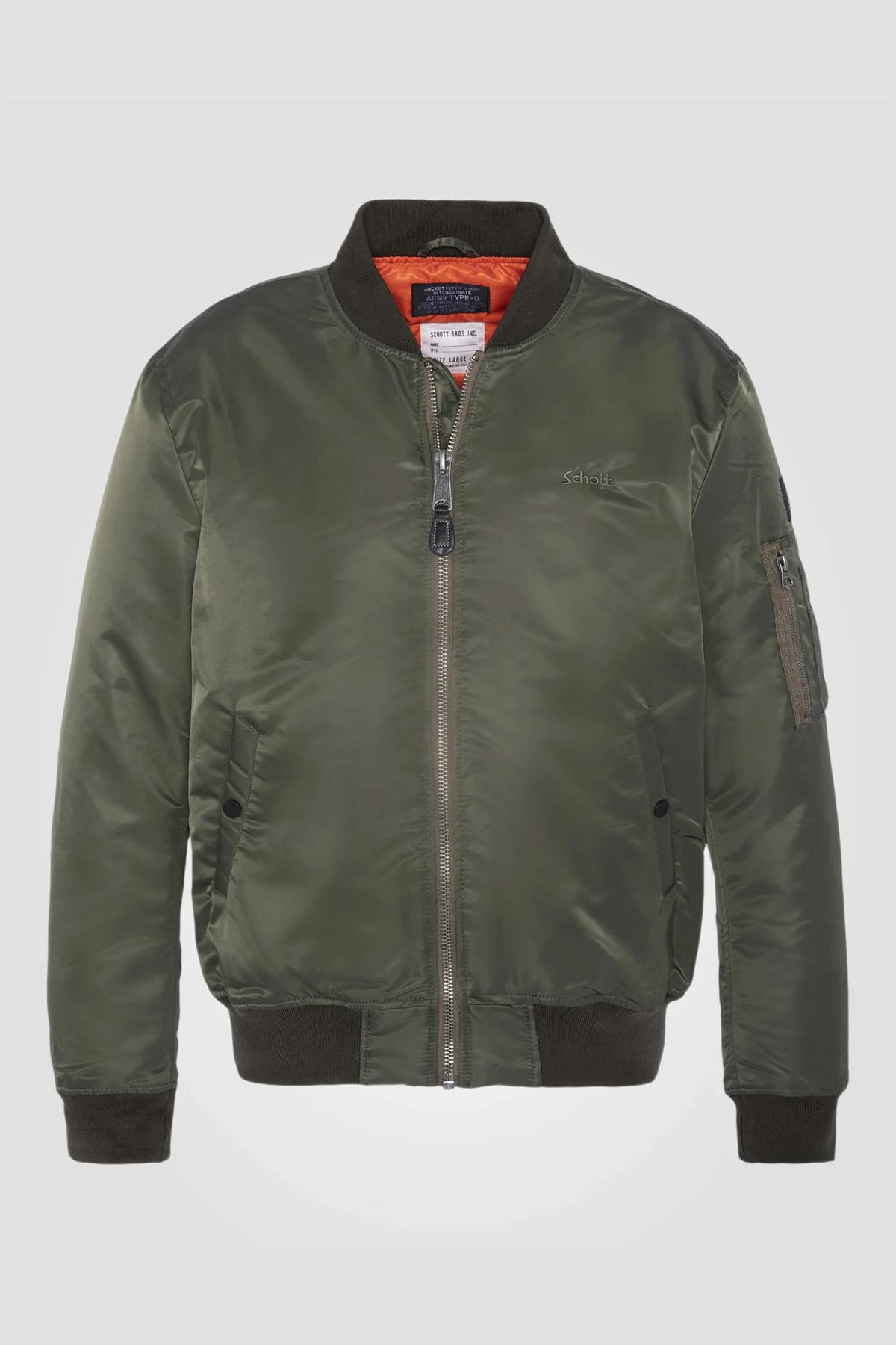 Khaki nylon bomber jacket - Image n°1