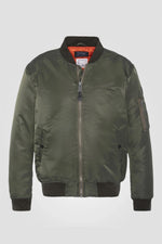 Khaki nylon bomber jacket - Image n°7