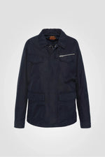 Navy blue combat jacket - Image n°1