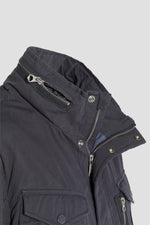 Navy blue cotton military jacket - Image n°2