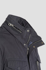 Navy blue cotton military jacket - Image n°2