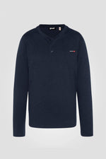 Long-sleeved T-shirt with Tunisian collar - Image n°1