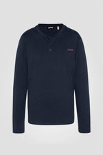 Long-sleeved T-shirt with Tunisian collar - Image n°1