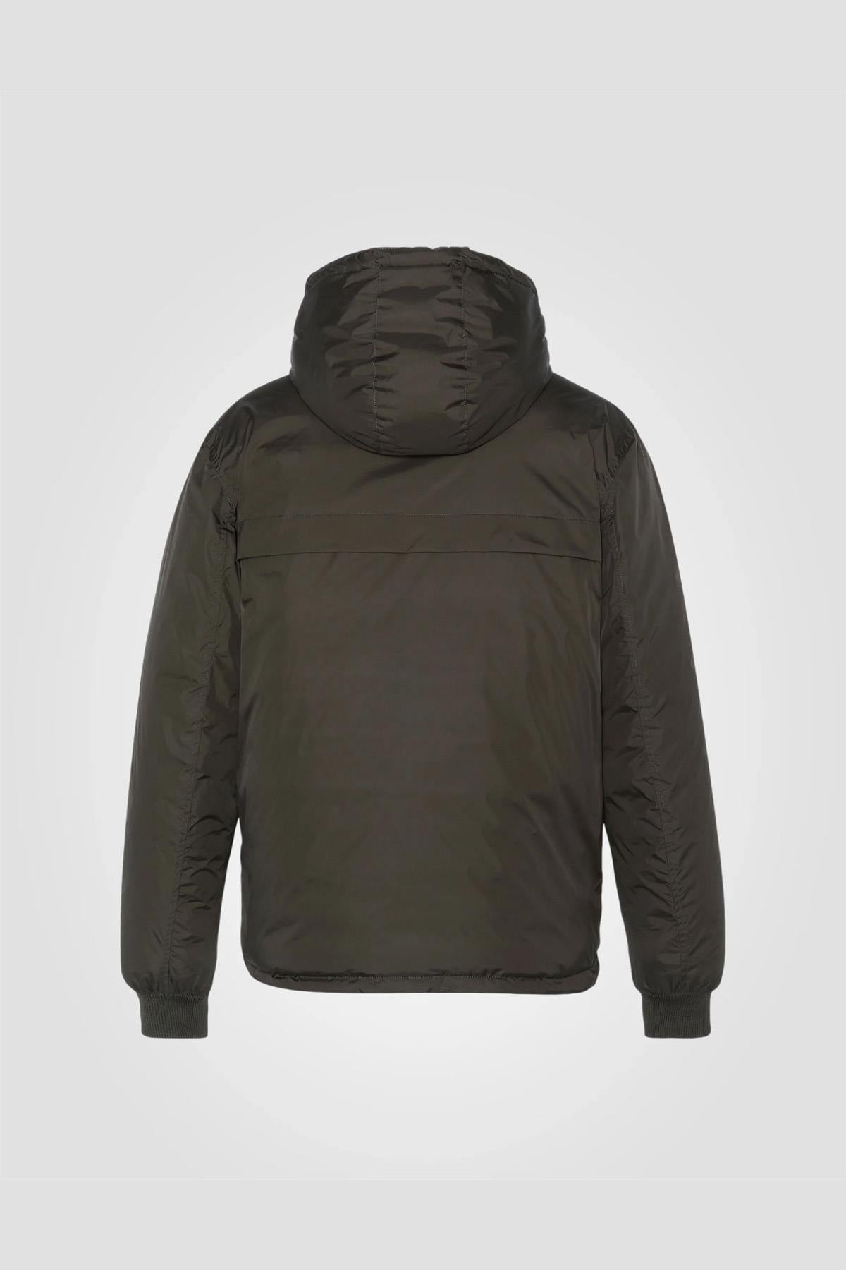 Reversible blue/khaki puffer jacket - Image n°4