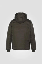 Reversible blue/khaki puffer jacket - Image n°4