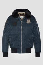 Navy blue nylon B-15 bomber jacket - Image n°1