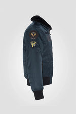 Navy blue nylon B-15 bomber jacket - Image n°4