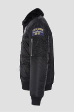 Black recycled nylon B-15 bomber jacket - Image n°7