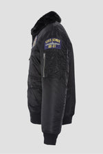 Black recycled nylon B-15 bomber jacket - Image n°7