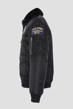 Black recycled nylon B-15 bomber jacket - Image n°7