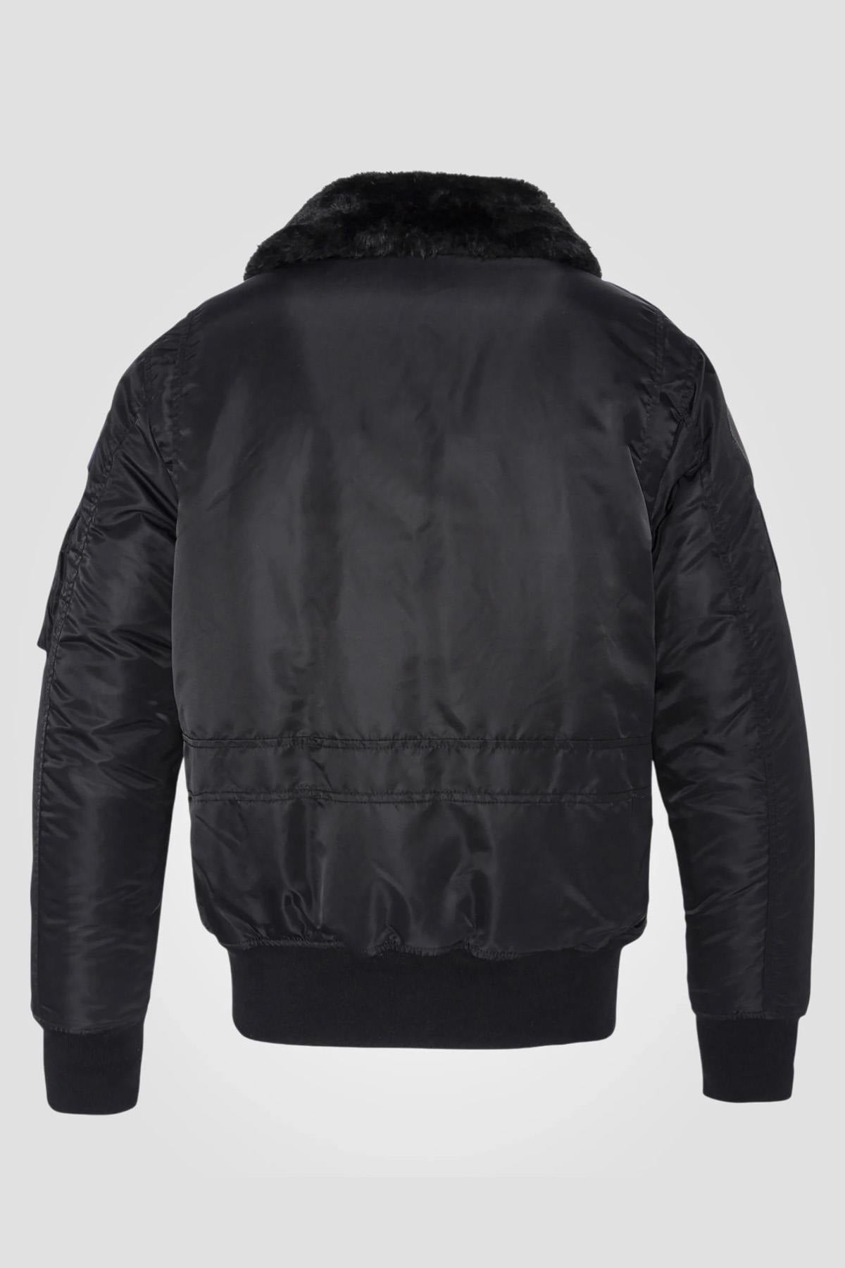 Black recycled nylon B-15 bomber jacket - Image n°9
