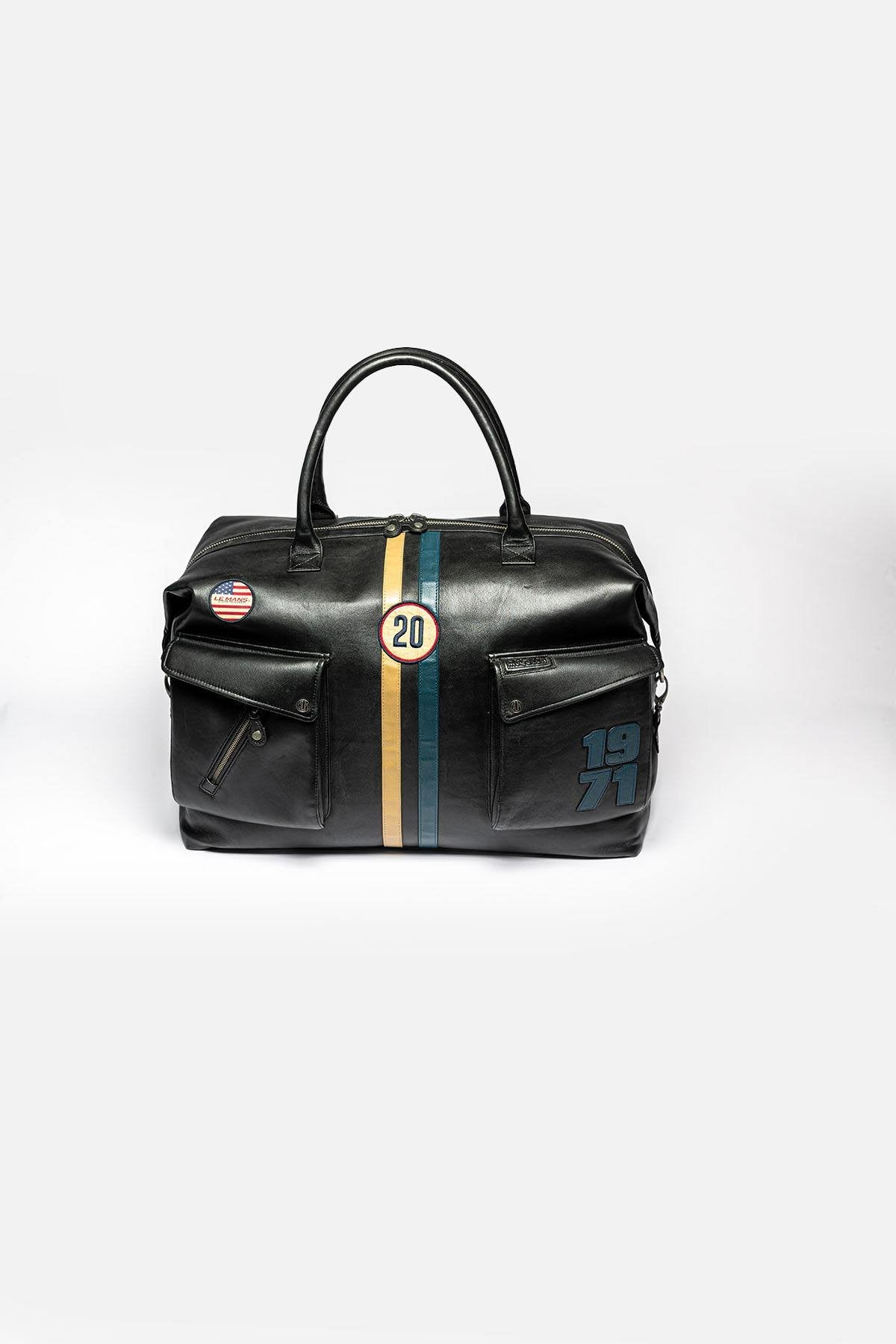Large leather travel bag - Image n°1