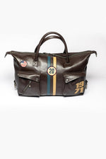 Vintage leather travel bag - Image n°1
