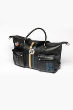 Black leather duffel bag- Image n°2