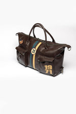 Vintage leather travel bag - Image n°3
