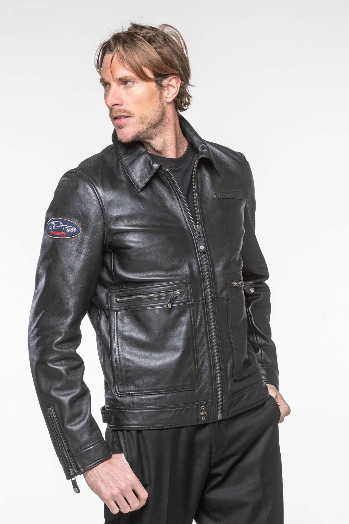 Steve McQueen black leather jacket - Image n°2