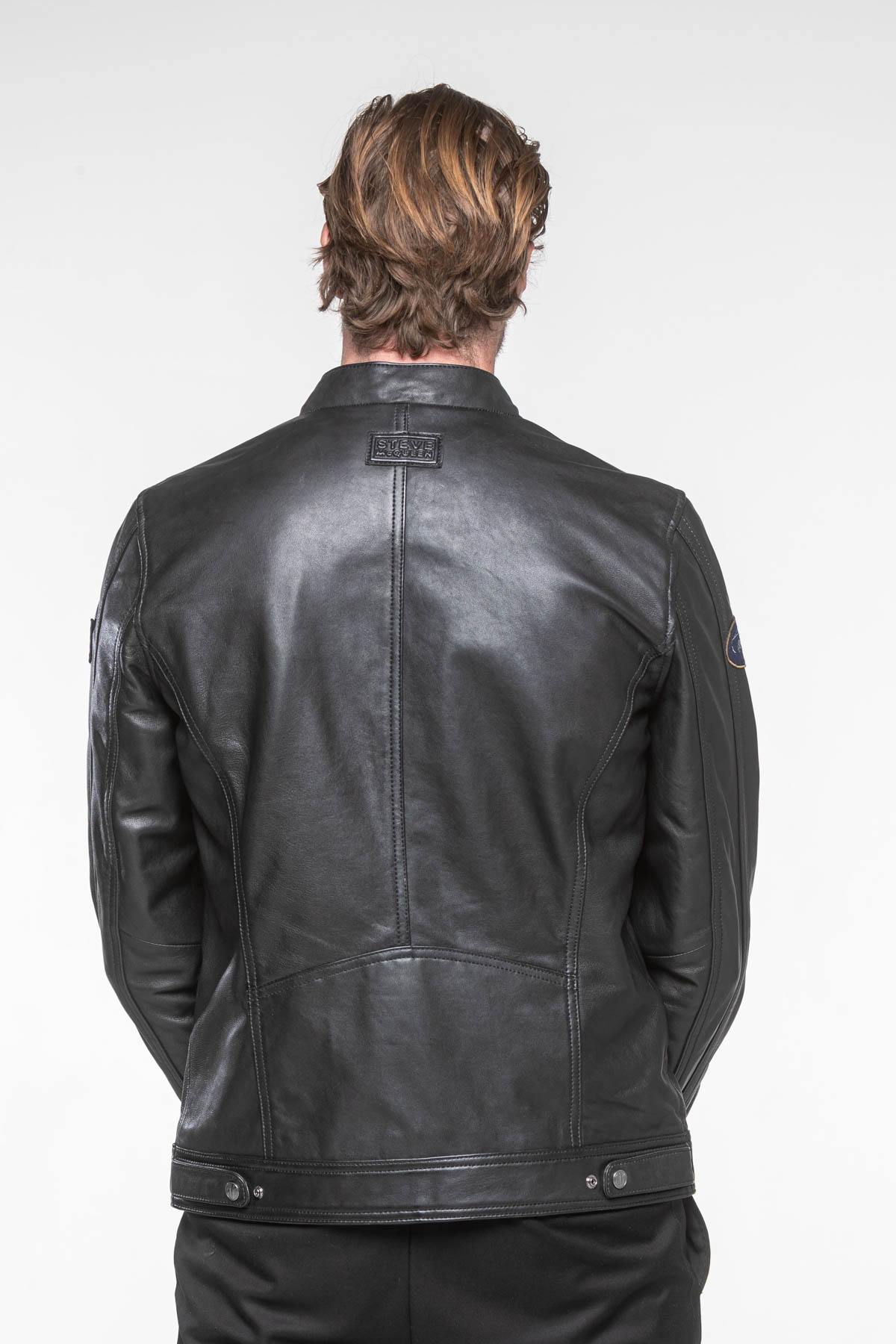 Steve McQueen black leather jacket - Image n°4