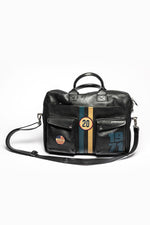 Le Mans 1971 black leather shoulder bag - Image n°1