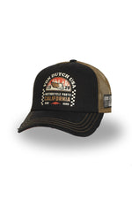 Brown and black California Motorcycle Cap - Image n°1