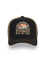 Brown and black California Motorcycle Cap - Image n°2