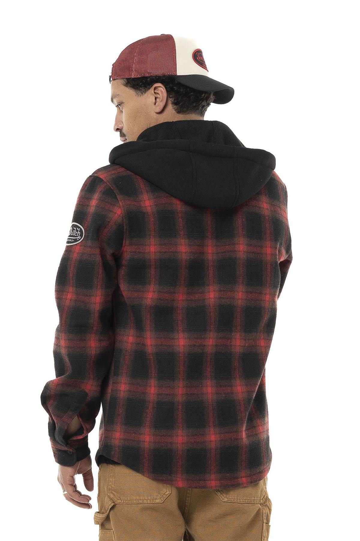 Red and black lumberjack overshirt - Image n°2