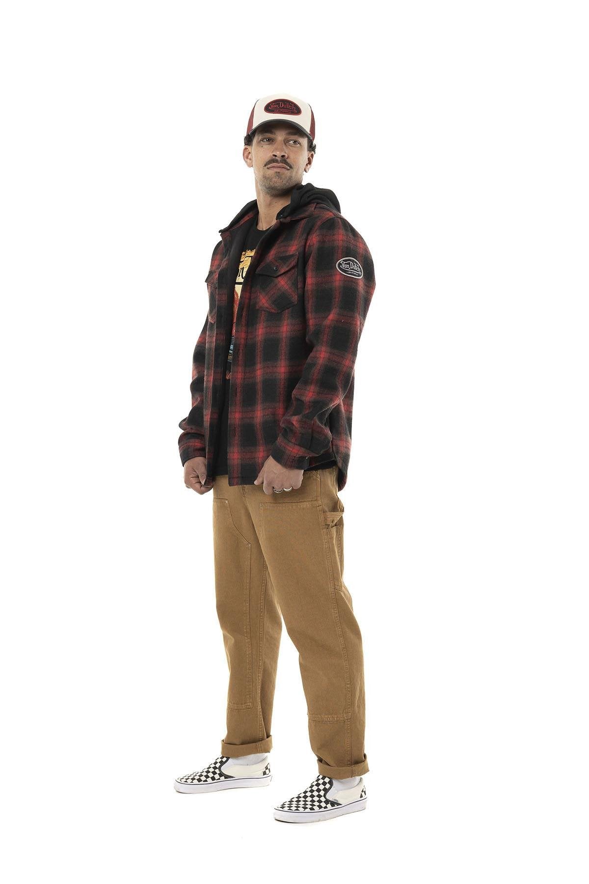 Red and black lumberjack overshirt - Image n°3