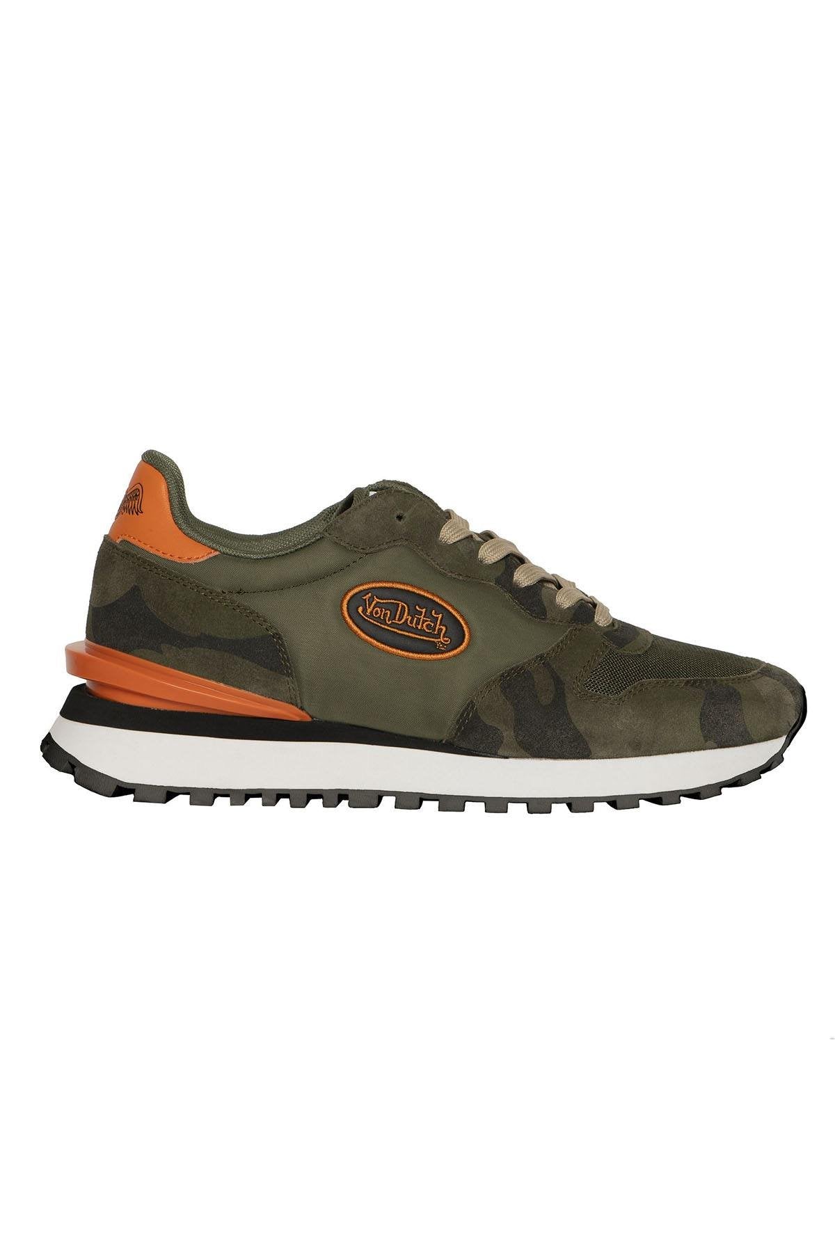 Khaki and orange camo trainers - Image n°1