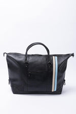 Large black leather travel bag Le Mans 66 - Image n°3